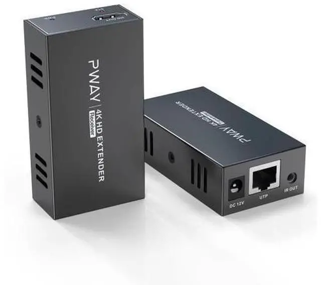 Main image of Vszerda 4K@60Hz HDMI Extender Over Ethernet (Cat7/Cat6/Cat5e) up to 200ft/330ft - Ultra HD Signal, Seamless Transmission, EDID and POE Support (Transmitter & Receiver)