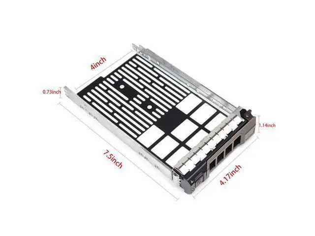 Alt view image 3 of 5 - Pack-4, Hard Drive Tray Caddy for D.ell Poweredge Series 11/12/13 Generation Models 3.5" SAS/SATA R320 R430, R530, R730, T430, T630, R420, R520, R720, T420, T620, R410, R510, R710, T410, T610 T710