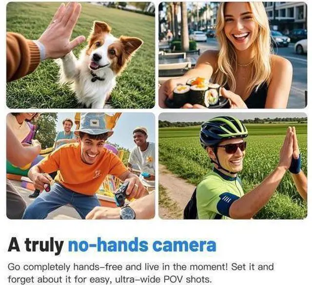 Alt view image 7 of 7 - 28GB FHD 1080P Mini Body Camera, Wearable Action Body Cam, Thumb Size Hands Free Recording Body Worn Camera, Premium Portable Camcorder Mount Anywhere for Pet Walking, Work, Travel (White)