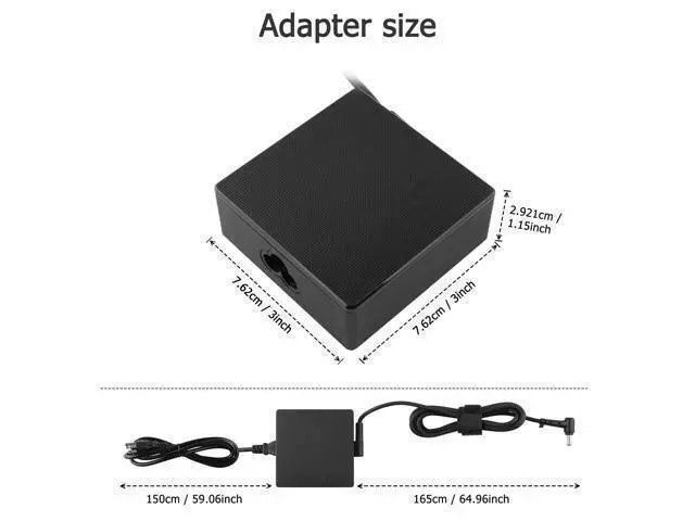Alt view image 4 of 7 - 90W Charger for Vivobook 14X 15X S 14 S 15 S 16 OLED K3405 K3405VA K3405VF M3504 M3504YA S3504YA K5404 K5404VA K5504 K5504VA K5504VN S 16 Flip TP3604 TP3604VA-DS51T A19-090P2A 4.5/3.0mm