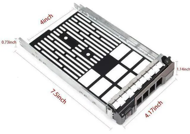 Alt view image 6 of 7 - Pack-4, Hard Drive Tray Caddy for D.ell Poweredge Series 11/12/13 Generation Models 3.5" SAS/SATA R320 R430, R530, R730, T430, T630, R420, R520, R720, T420, T620, R410, R510, R710, T410, T610 T710