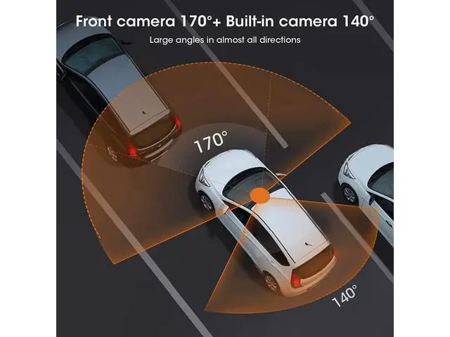 Alt view image 2 of 3 - Dual Dash Cam Hardwire Kit Included FHD 1080p+1080p Front Inside Cabin Car Camera Driving Recorder with Infrared Night Vision WDR G-Sensor Parking Monitor Loop Recording for Taxi Rideshare