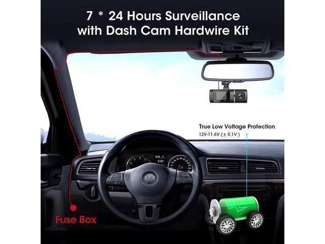 Alt view image 3 of 3 - Dual Dash Cam Hardwire Kit Included FHD 1080p+1080p Front Inside Cabin Car Camera Driving Recorder with Infrared Night Vision WDR G-Sensor Parking Monitor Loop Recording for Taxi Rideshare