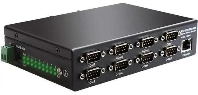 Main image of 8 Ports RS232 RS485 RS422 to Ethernet TCP/IP Converter Multiple Serial Device Server Switch Modbus Gateway