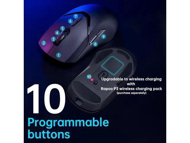 Alt view image 4 of 6 - VT9Pro Wireless Gaming Mouse - Esports Grade Performance Gaming Mice, PAW 3398 Sensor, 26000 DPI, 1ms Response Time, 68g Lightweight, 10 Programmable Buttons, Long Battery Life, Black