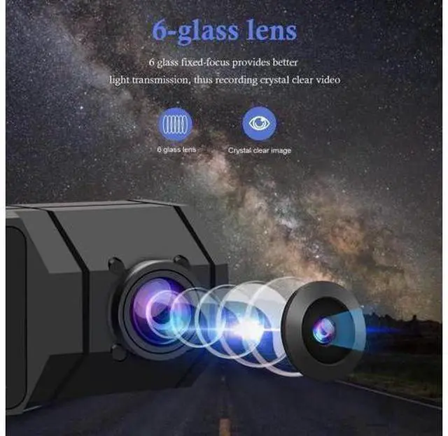 Alt view image 3 of 7 - Vszerda Upgraded Dual Dash Cam, FHD 1080P Front and Interior Dual Dash Cameras IR Night Vision Dashcam for Car/ Taxi Loop-Recording, G-Sensor& Parking Mode
