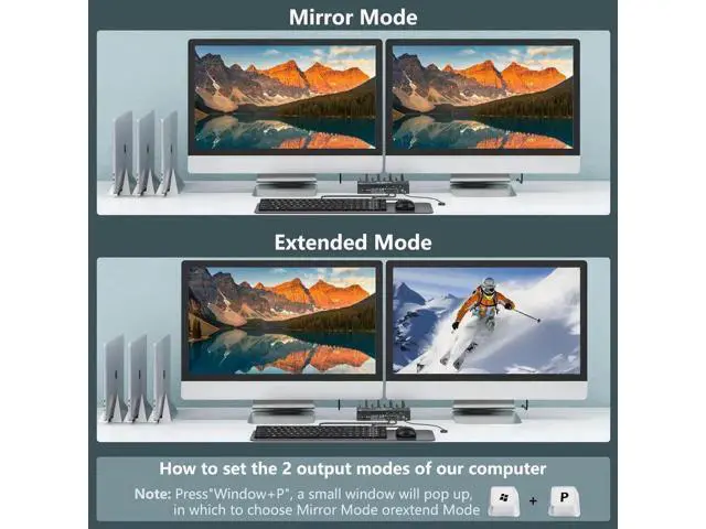 Alt view image 4 of 7 - Dual Monitor Displayport KVM Switch 8K@30Hz 4K@144Hz, USB 3.0 KVM Switches 3 Computers 2 Monitors Displayport 1.4 with 4 USB 3.0 Ports for USB Devices, DP Monitor Switch for 3 PCs, with Wired Remote