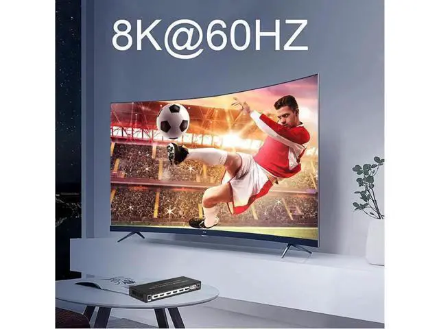 Alt view image 6 of 7 - Vszerda 8K 4x2 HDMI Matrix Switch,4 in 2 Out Matrix HDMI2.1 Video Switcher Splitter +Optical & RAC Audio Output, Support 8K @60Hz 4K@120Hz HDR10 ARC with IR Remote Control for PS5 Xbox