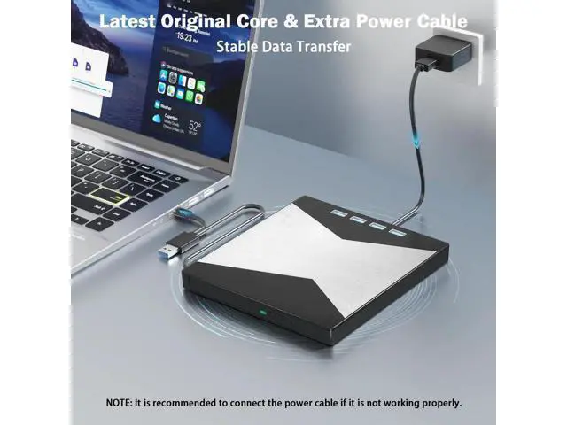 Alt view image 2 of 7 - External Blu Ray Drives, 4K Portable Blu Ray Burner USB 3.0 Type-C UHD BD Player with SD/TF Port, CD/DVD Burner R/W 3D Blu Ray Drive, External 4k Blu Ray Drive Compatible with Windows Mac OS Laptop