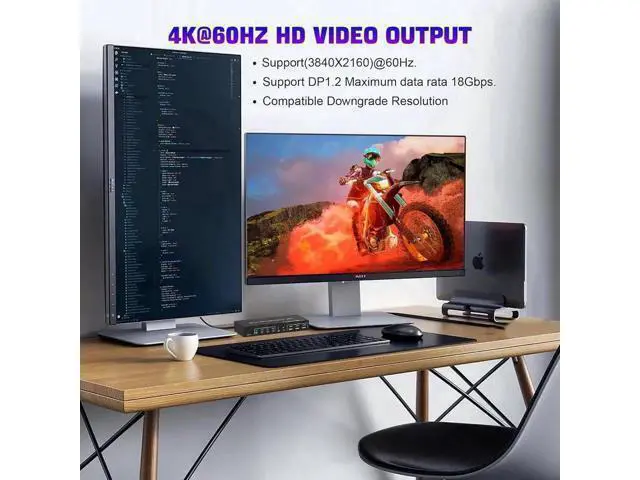 Alt view image 4 of 7 - Vszerda USB 3.0 Displayport Dual Monitor DP KVM Switch for 4 PCs, 4K@60Hz KVM Switch 2 Monitors 4 Computers, with Audio Microphone Output and 3 USB 3.0 Ports, DP Monitor Switch for 4 PCs 2 Monitors