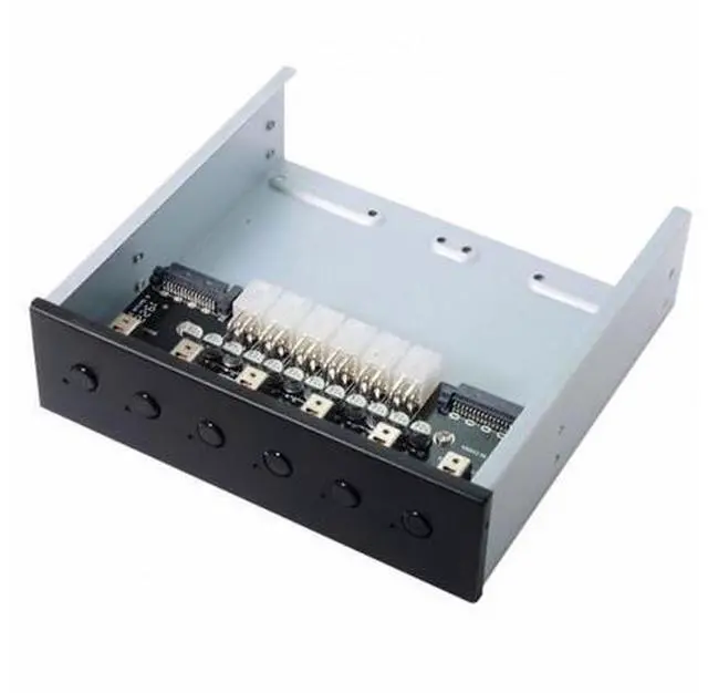 Main image of 6 Hard Disk Control System Intelligent Control Management System HDD SSD Power Switch with 5.25 CD-ROM Bay PW-020