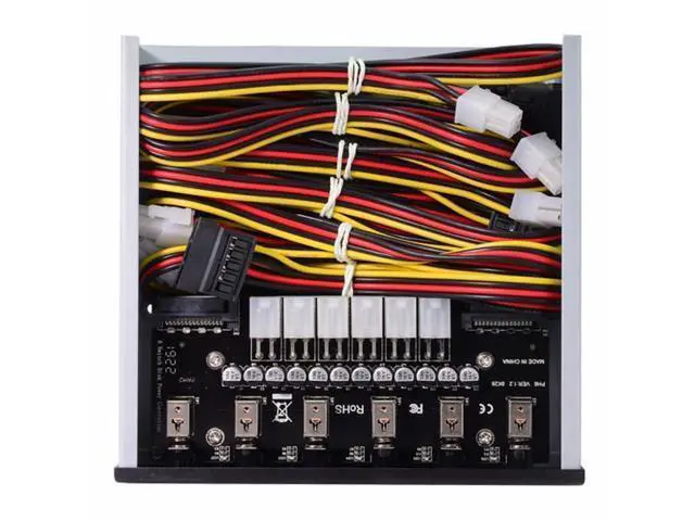 Alt view image 3 of 7 - 6 Hard Disk Control System Intelligent Control Management System HDD SSD Power Switch with 5.25 CD-ROM Bay PW-020
