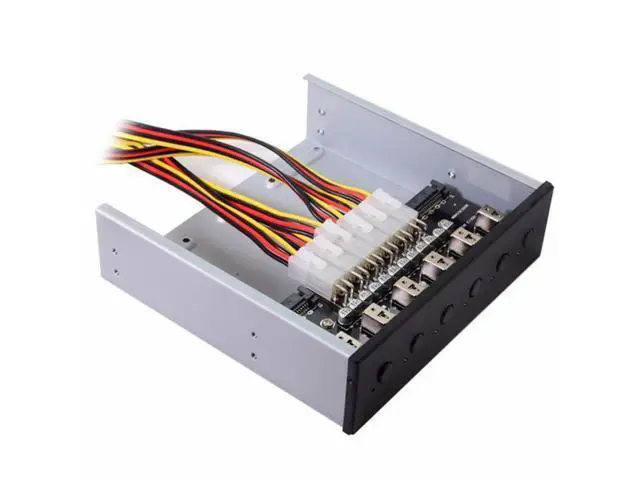 Alt view image 5 of 7 - 6 Hard Disk Control System Intelligent Control Management System HDD SSD Power Switch with 5.25 CD-ROM Bay PW-020