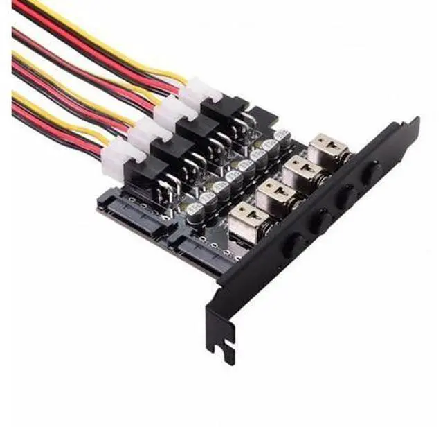 Main image of 4 Hard Disk Control System Intelligent Control Management System HDD SSD Power Switch with PCI Bracket PW-018