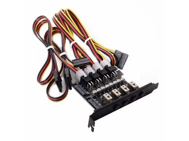 Alt view image 5 of 7 - 4 Hard Disk Control System Intelligent Control Management System HDD SSD Power Switch with PCI Bracket PW-018