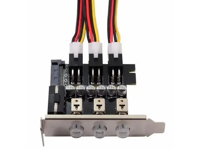 Alt view image 6 of 7 - 3 Hard Disk Control System Intelligent Control Management System HDD SSD Power Switch with Low Profile Bracket PW-019