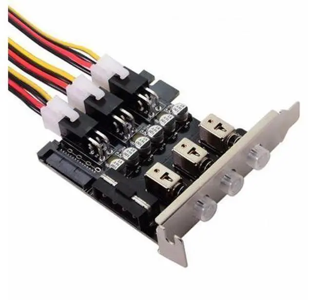 Alt view image 2 of 7 - 3 Hard Disk Control System Intelligent Control Management System HDD SSD Power Switch with Low Profile Bracket PW-019