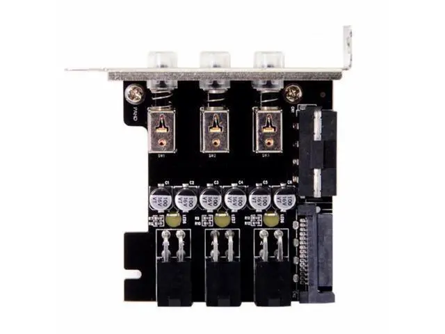 Alt view image 3 of 7 - 3 Hard Disk Control System Intelligent Control Management System HDD SSD Power Switch with Low Profile Bracket PW-019