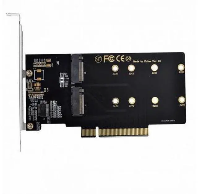 Main image of Dual 2X NVME M.2 AHCI to PCIE Express 3.0 Gen3 X8 X16 Raid Card VROC Raid0 Hyper Adapter SA-024-NV001