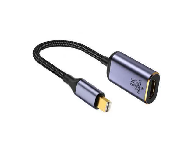 Alt view image 3 of 7 - Mini DisplayPort 1.4 Source to HDMI 2.0 Display 8K 60hz UHD 4K MINI-DP to HDMI Female Monitor Adapter Cable