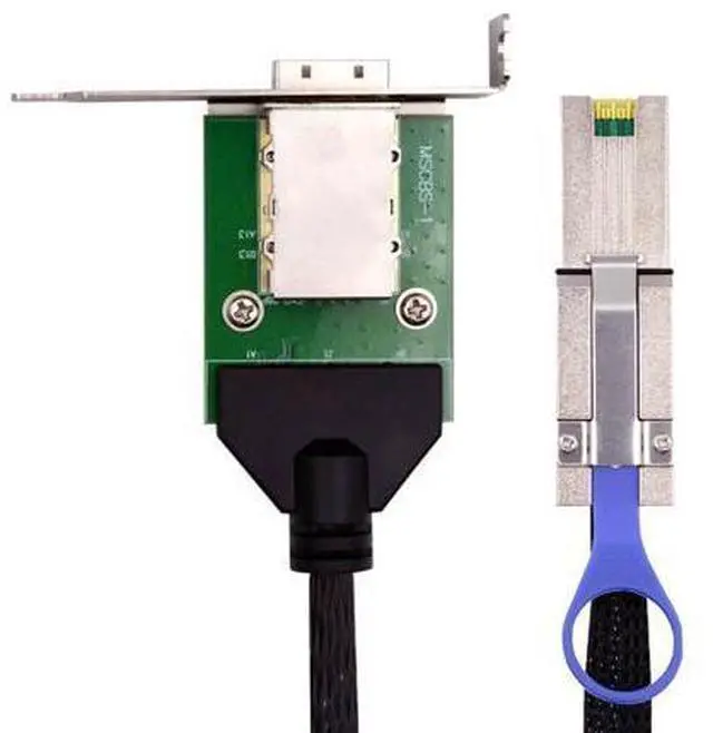 Main image of External Mini SAS SFF-8088 Male to SFF-8088 Female Extension Cable PCBA With Low Profile Bracket
