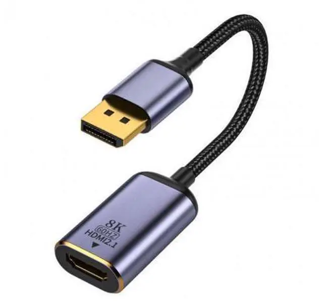 Main image of DisplayPort 1.4 Source to HDMI 2.0 Display 8K 60hz UHD 4K DP to HDMI Female Monitor Adapter Cable