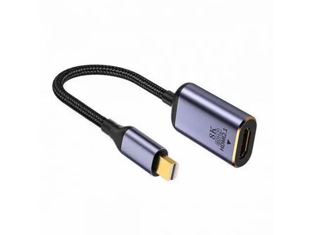 Alt view image 3 of 7 - Mini DisplayPort 1.4 Source to HDMI 2.0 Display 8K 60hz UHD 4K MINI-DP to HDMI Female Monitor Adapter Cable DP-056-MDP