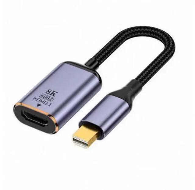 Main image of Mini DisplayPort 1.4 Source to HDMI 2.0 Display 8K 60hz UHD 4K MINI-DP to HDMI Female Monitor Adapter Cable DP-056-MDP