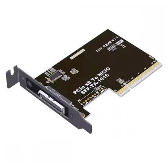 Main image of External MCIO 8i Mini Cool Edge IO SFF-TA-1016 to PCIE5.0 PCI-Express 8x VROC Adapter for Mainboard SSD Graphics Card SF-086-MC05