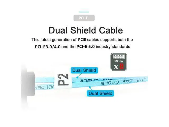 Alt view image 5 of 7 - Oculink PCIe PCI-Express SFF-8611 8i to SFF-8654 8i 8x Slimline SSD Data Active Cable 50cm