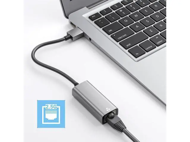 Alt view image 6 of 7 - 2500Mbps 2.5Gbps to USB3.0 Type-A GBE Gigabit 1000Mbps Ethernet Network LAN Cable Adapter for Desktop Motherboard UT-028-TA