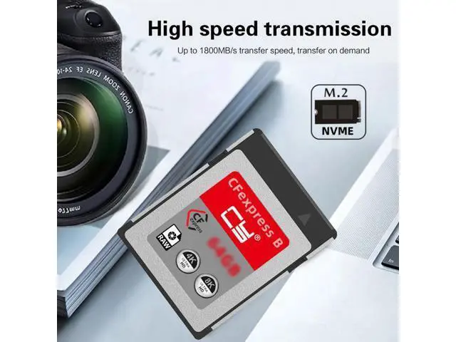 Alt view image 3 of 7 - CFexpress Type-B 128GB Memory Card CFE CFB Adapter Compatible with XS Camera 8K RAW PCIe Expansion SA-079-128G