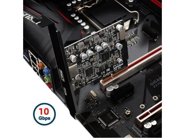 Alt view image 7 of 7 - 10Gbps Type-E USB 3.1 Front Socket & USB3.0 19Pin/20Pin & Type-A USB-C to PCI-E Express Card Adapter ASM3142 VL822