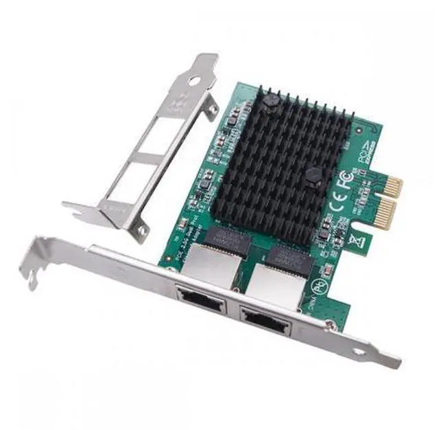 Main image of Dual Ports 2500Mbps 2.5Gbps to PCI-E PCI Express 1x GBE Gigabit 1000Mbps Ethernet Network LAN Cable Adapter for Desktop Motherboard UT-027-2P