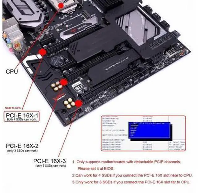 Alt view image 7 of 7 - PCIE PCI-Express 16x to Dual Oculink SFF-8612 SFF-8611 8x VROC Adapter for Mainboard SSD Graphics Card SF-057-OC02