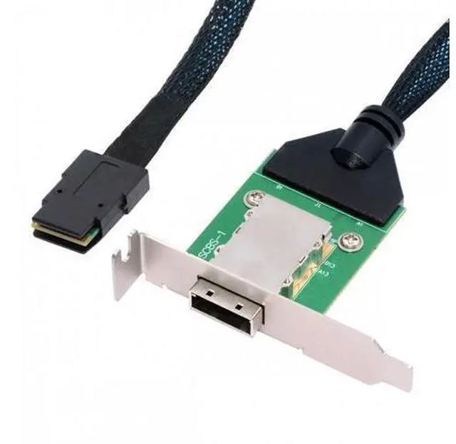 Main image of Internal Mini SAS SFF-8087 Male to External SFF-8088 Female Extension Cable PCBA With Low Profile Bracket SF-083-36PIN
