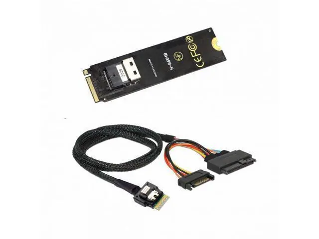 Alt view image 2 of 7 - NGFF M-Key NVME to SFF-8654 Slimline SAS Card Adapter and U.2 U2 SFF-8639 NVME PCIe SSD Cable for Mainboard SSD SF-013+104