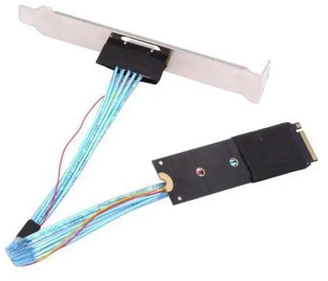 Main image of 2280 NGFF PCI-E4.0 M.2 M-key to Oculink SFF-8612 SFF-8611 Host Cable 30cm with Bracket for NVME U.2 SSD eGPU