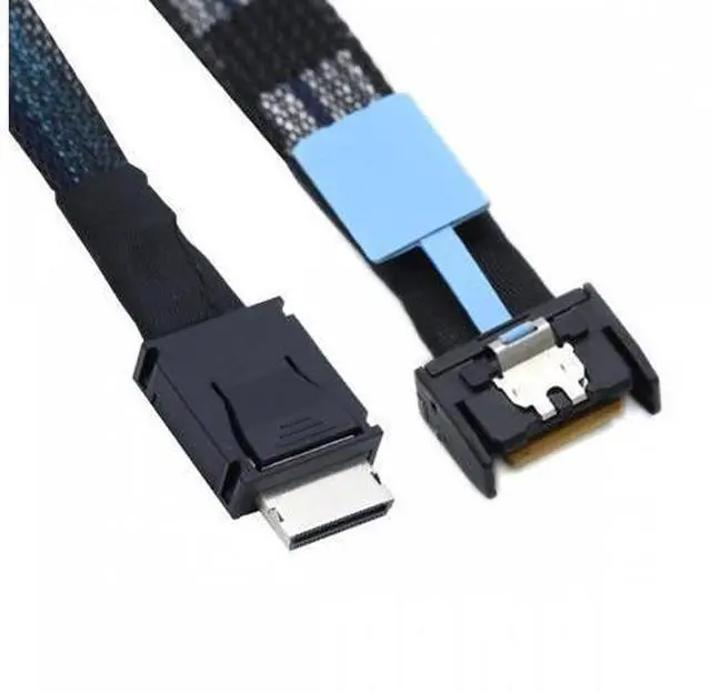Main image of PCI-E 5.0 Mini Cool Edge IO MCIO PCI-E 4i 38Pin Male to SFF-8611 Oculink 4X Extender Cable 50cm SF-077
