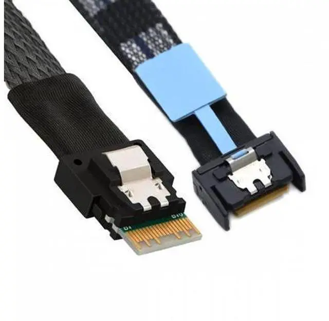 Main image of PCI-E 5.0 Mini Cool Edge IO MCIO PCI-E 4i 38Pin Male to SFF-8654 Slimline 4X Extender Cable 50cm SF-078