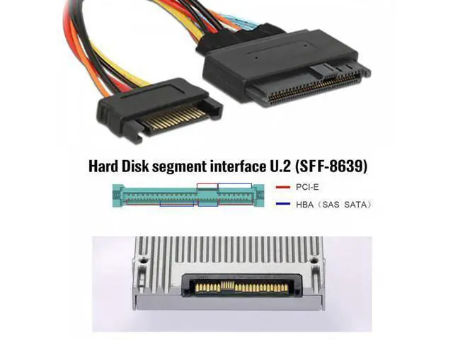Alt view image 5 of 7 - MCIO 4x Mini Cool Edge IO to U.2 SFF-8639 NVME PCIe PCI-Express Cable for Mainboard SSD SF-081