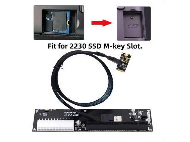 Alt view image 3 of 7 - PCI-E 3.0 M.2 M-key to Oculink SFF-8612 SFF-8611 Host Adapter for GPD WIN Max2 External Graphics Card & SSD SF-014-BK+SF-061