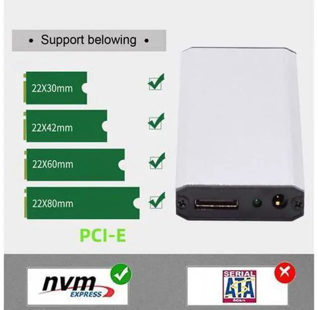Alt view image 5 of 7 - Oculink SFF-8612 SFF-8611 to M.2 NGFF M-Key to NVME PCIe SSD 2280 SSD Enclosure Adapter for Mainboard SF-087