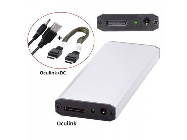 Alt view image 6 of 7 - Oculink SFF-8612 SFF-8611 to M.2 NGFF M-Key to NVME PCIe SSD 2280 SSD Enclosure Adapter for Mainboard SF-087