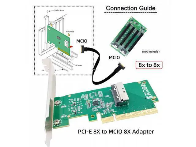 Alt view image 4 of 7 - PCIE5.0 PCI-Express 8x to MCIO 8i Mini Cool Edge IO SFF-TA-1016 VROC Adapter for Mainboard SSD Graphics Card SF-086-MC01