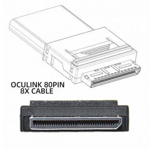 Alt view image 3 of 7 - OCuLink PCIe PCI-Express SFF-8611 8x 8-Lane to Dual SFF-8087 4x SSD Data Active Cable 50cm SF-050