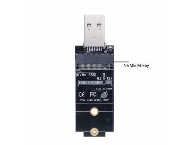 Alt view image 3 of 7 - USB 3.1 Gen2 10Gbps to NVME PCI-E M-Key Solid State Drive External Enclosure 2230/2242mm U3-017-2242MG