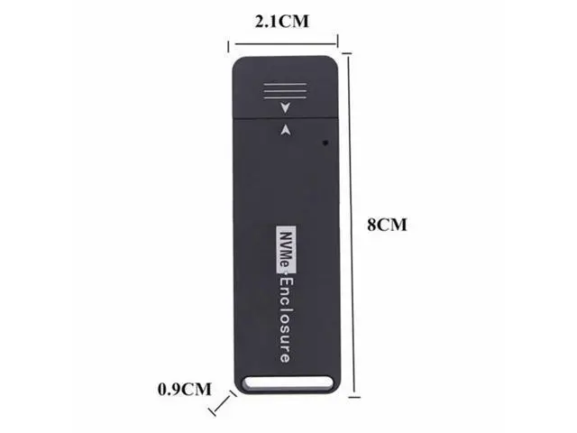 Alt view image 6 of 7 - USB 3.1 Gen2 10Gbps to NVME PCI-E M-Key Solid State Drive External Enclosure 2230/2242mm U3-017-2242MG