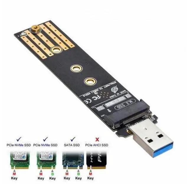 Main image of USB 3.0 to NVME M-key M.2 NGFF SATA SSD External PCBA Case Conveter Adapter RTL9210B Chipset U3-057-2280MM