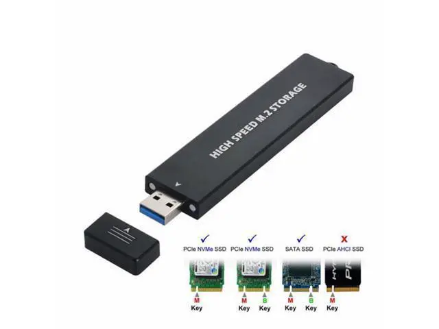 Alt view image 4 of 7 - USB 3.0 to NVME M-key M.2 NGFF SATA SSD External PCBA Case Conveter Adapter RTL9210B Chipset U3-057-2280MM